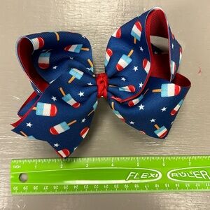 4th of July French clip Hair Bow